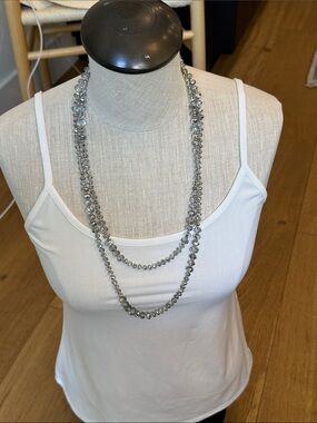 WHBM long jeweled necklace